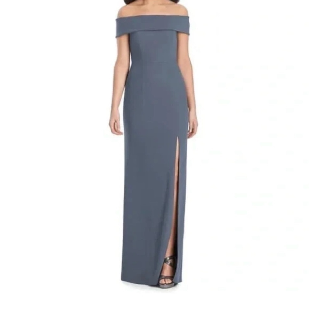 After Six Bridesmaid Gray dress Gown Sz Small
